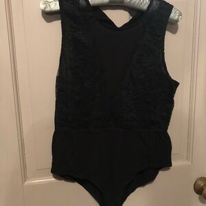 Tahari Black Lace Bodysuit